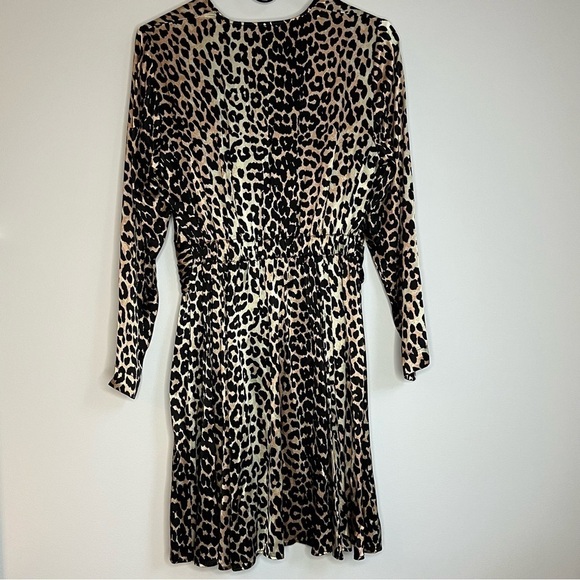 Ganni Animal Print V-Neck Midi Dress size 8 - Picture 5 of 8